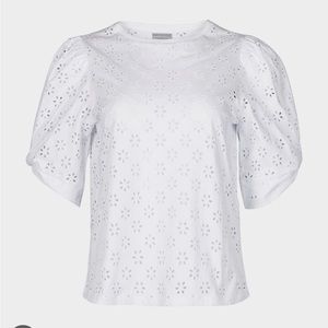 Elegant White Eyelet Blouse